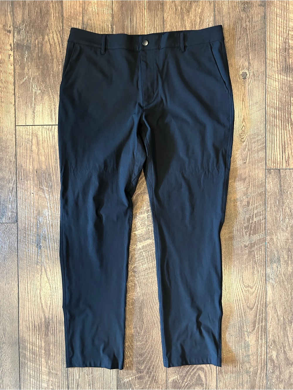 Men's Black Tailored Stretch Dress Pants